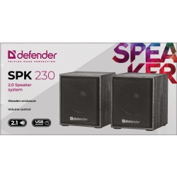 GŁOŚNIKI DEFENDER SPK-230 4W 2.0 DREWNIANE USB