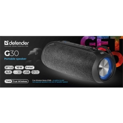 GŁOŚNIK DEFENDER G30 BLUETOOTH 16W BT/FM/AUX LIGHTS