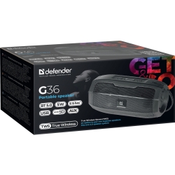 GŁOŚNIK DEFENDER G36 BLUETOOTH 5W FM/USB/TF/AUX