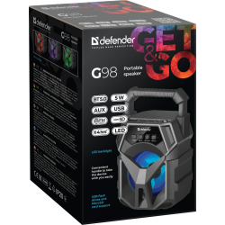 GŁOŚNIK DEFENDER G98 BLUETOOTH 5W BT/FM/TF/USB/AUX/LED