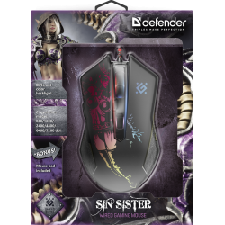 MYSZ DEFENDER GM-933 SIN'SISTER OPTIC 7200dpi 6P