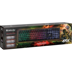 KLAWIATURA DEFENDER ARX GK-196L LED GAMING