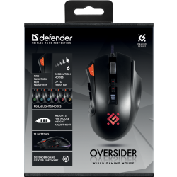 MYSZ DEFENDER GM-917 OVERSIDER RGB OPTIC 12000dpi 12P