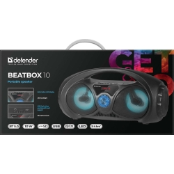 GŁOŚNIK DEFENDER BEATBOX 10 BLUETOOTH 10W BT/FM/USB/TF/AUX/Light