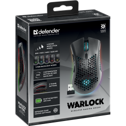 MYSZ DEFENDER GM-709L WARLOCK OPTIC RF RGB 2400dpi 8P