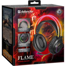 SŁUCHAWKI DEFENDER Z MIKR FLAME RGB