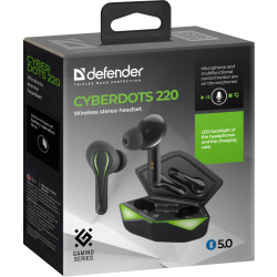 SŁUCHAWKI DEFENDER BLUETOOTH CYBERDOTS 220 GAMING CZARNE