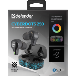 SŁUCHAWKI DEFENDER BLUETOOTH CYBERDOTS 250 GAMING CZARNE