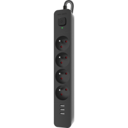 LISTWA DEFENDER SFS 135 4G+3xUSB 5.0m CZARNA
