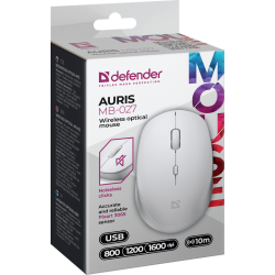 MYSZ DEFENDER AURIS MB-027 RF SILENT BIAŁA OPTICAL