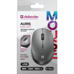 MYSZ DEFENDER AURIS MB-027 RF SILENT SZARA OPTICAL