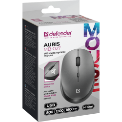 MYSZ DEFENDER AURIS MB-027 RF SILENT SZARA OPTICAL