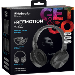 SŁUCHAWKI DEFENDER BLUETOOTH FREEMOTION B555 CZARNE