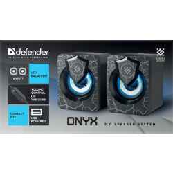 GŁOŚNIKI DEFENDER ONYX 2.0 6W LED USB