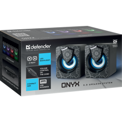 GŁOŚNIKI DEFENDER ONYX 2.0 6W LED USB