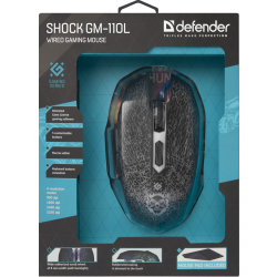 MYSZ DEFENDER SHOCK GM-110L 3200DPI 6P + PODKŁADKA + GRA