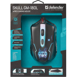 MYSZ DEFENDER SKULL GM-180L 3200DPI 6P + PODKŁADKA + GRA