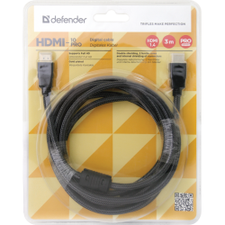 KABEL DEFENDER HDMI - HDMI PRO M-M, ver 1.4 3.0 m