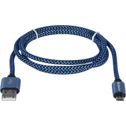 KABEL DEFENDER USB AM-MICRO BM 1.0m 2.1A NIEBIESKI