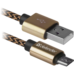 KABEL DEFENDER USB AM-MICRO BM 1.0m 2.1A ZŁOTY