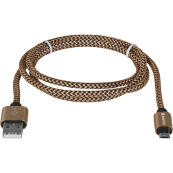 KABEL DEFENDER USB AM-MICRO BM 1.0m 2.1A ZŁOTY