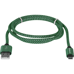 KABEL DEFENDER USB AM-MICRO BM 1.0m 2.1A ZIELONY